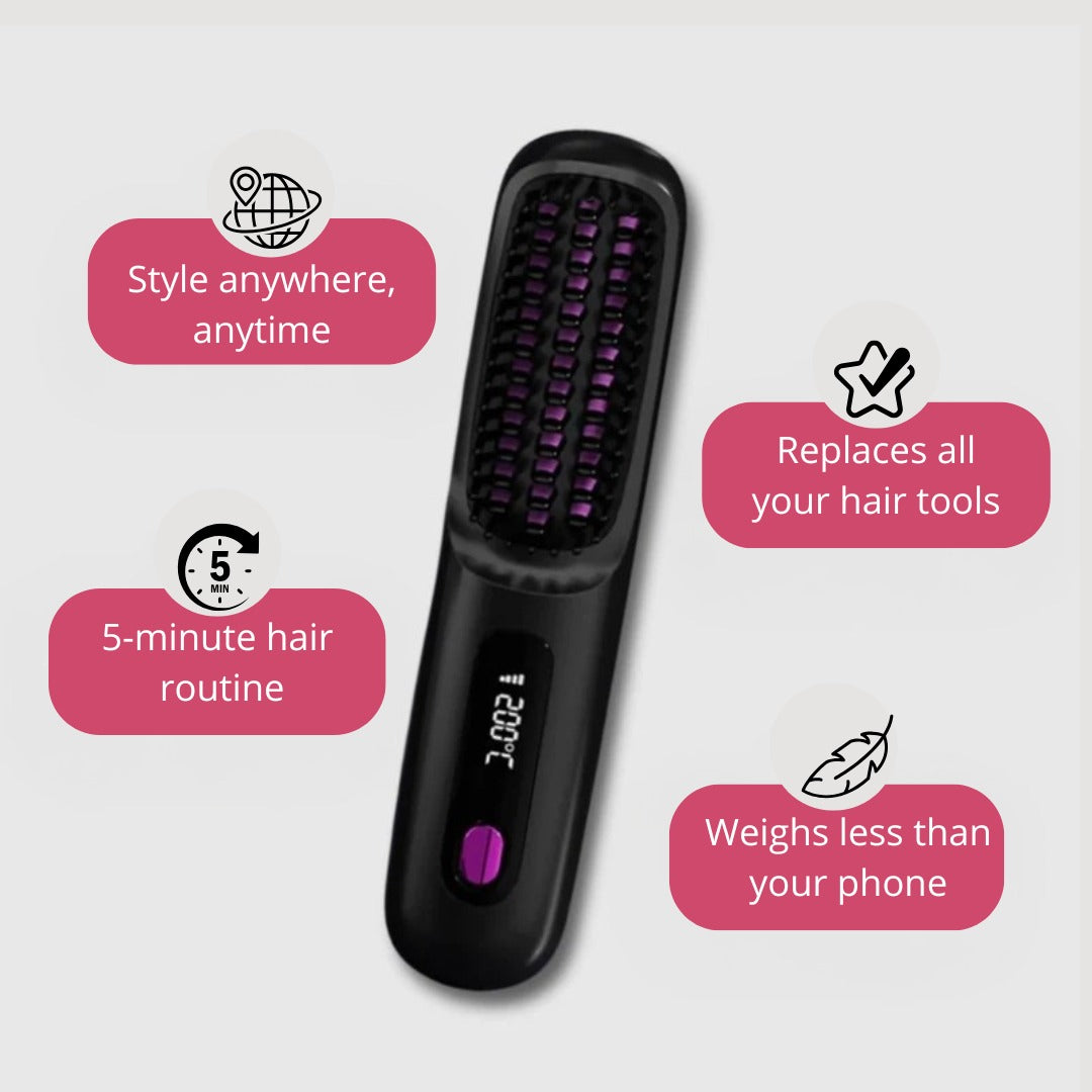 SleekWave™ | Wireless  Straightener Brush