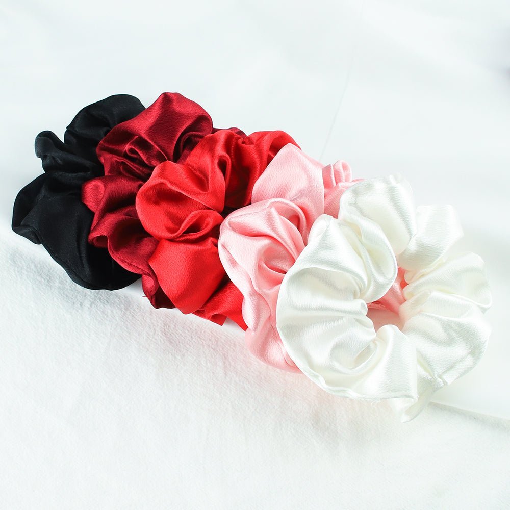 Bzalani Satin Scrunchies 5-PACK