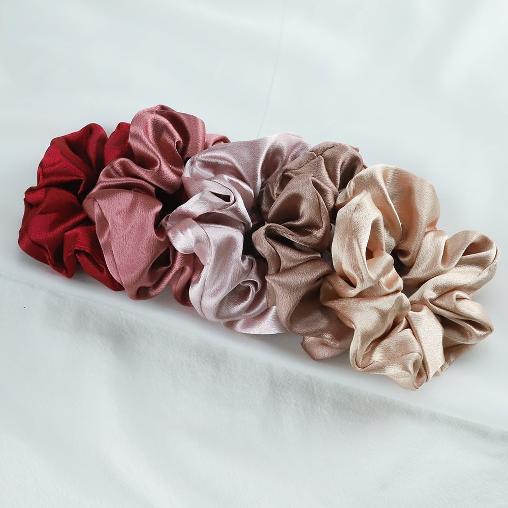 Bzalani Satin Scrunchies 5-PACK