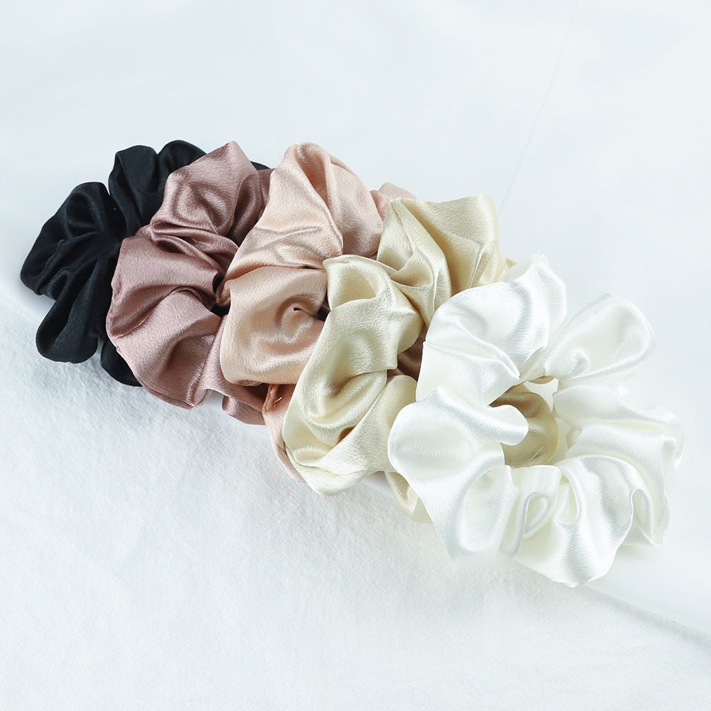 Bzalani Satin Scrunchies 5-PACK